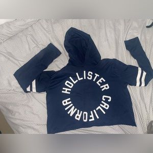 Hollister cropped hoodie shirt